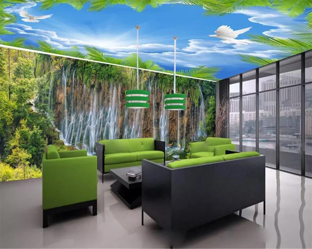 Custom wallpaper mural Home Decor Green Waterfall stream Nature Landscape 3D Photo wall paper For Living Room 3d wallpaper
Custom wallpaper mural Home Decor Green Waterfall stream Nature Landscape 3D Photo wall paper For Living Room 3d wallpaper