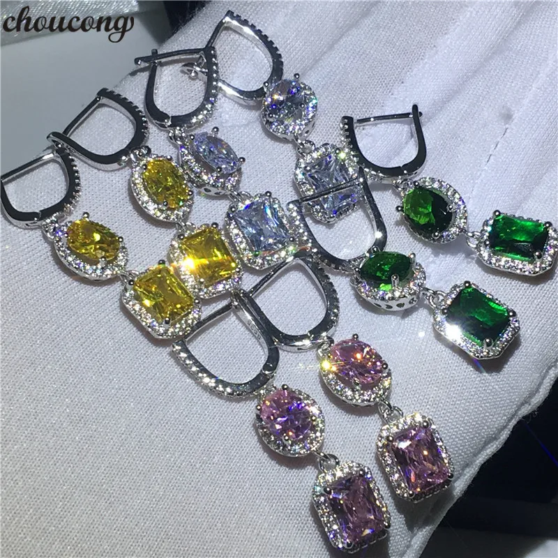 choucong 4 color Fashion Lady Drop earring AAAAA zircon cz 925 Sterling silver Party Wedding Dangle Earrings for women jewelry
choucong 4 color Fashion Lady Drop earring AAAAA zircon cz 925 Sterling silver Party Wedding Dangle Earrings for women jewelry