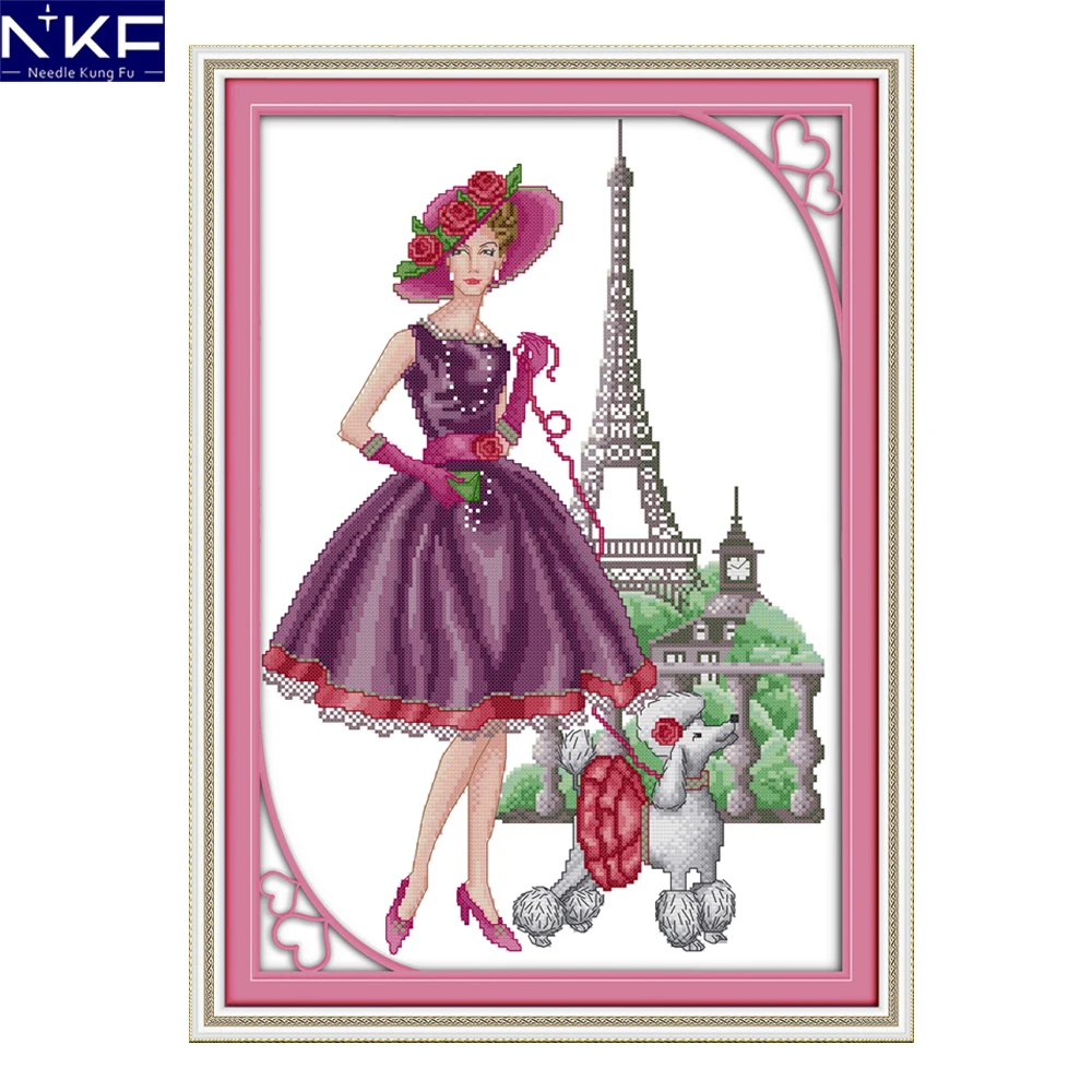 NKF Paris Fashion Cross Stitch Kits Embroidery Counting Pattern Needlework Cotton Threads with Cross Set for Home Decoration
NKF Paris Fashion Cross Stitch Kits Embroidery Counting Pattern Needlework Cotton Threads with Cross Set for Home Decoration