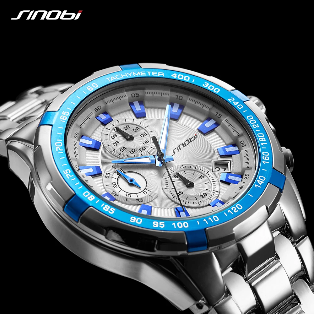 SINOBI Chronograph Sales Watches Creative Luxury Waterproof Business Quartz Wrist watch Top Band Sports Clock Relogio Masculino
SINOBI Chronograph Sales Watches Creative Luxury Waterproof Business Quartz Wrist watch Top Band Sports Clock Relogio Masculino
