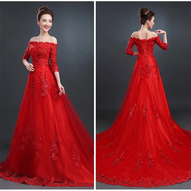 Glamorous Red Wedding Dresses 2017 New White/Ivory Boat Neck Formal Wedding Gowns Elegant A-Line Vestidos De Novia Bridal Gown
Glamorous Red Wedding Dresses 2017 New White/Ivory Boat Neck Formal Wedding Gowns Elegant A-Line Vestidos De Novia Bridal Gown