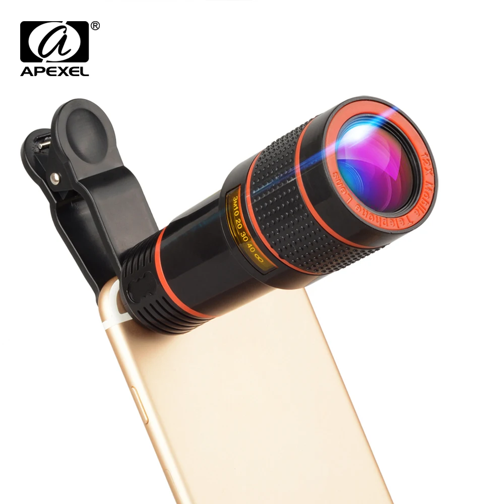 APEXEL phone lens 12X telescope Telephoto lens for iPhone X XS 11 android smartphones World Cup Travel Hunting Camping Sports
APEXEL phone lens 12X telescope Telephoto lens for iPhone X XS 11 android smartphones World Cup Travel Hunting Camping Sports