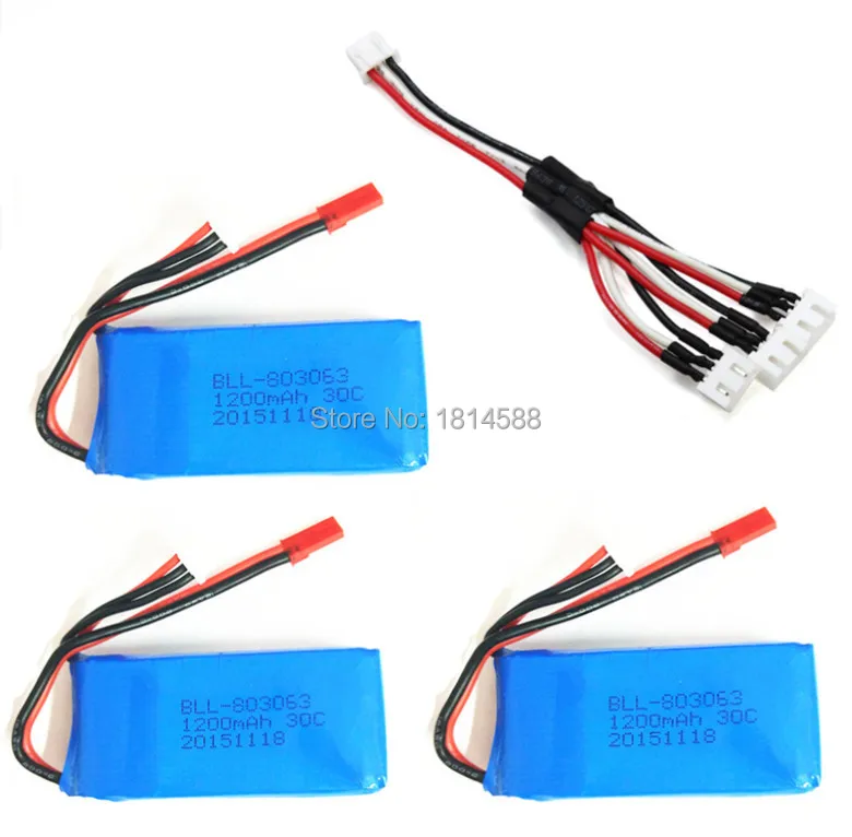 Yi Zhan Tarantula X6 H16 MJX X101 V666 V353B 3PCS Lipo Battery and Charge transfer line 7.4v 1200mAh 2S 30C
Yi Zhan Tarantula X6 H16 MJX X101 V666 V353B 3PCS Lipo Battery and Charge transfer line 7.4v 1200mAh 2S 30C
