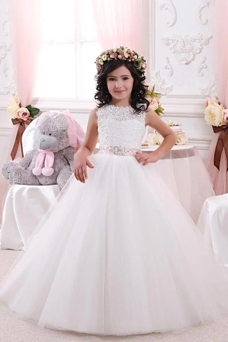 first communion dress Girls Pageant Gown First Communion Dresses White A Line Lace Flower Girl Dress With Beaded Sashes
first communion dress Girls Pageant Gown First Communion Dresses White A Line Lace Flower Girl Dress With Beaded Sashes