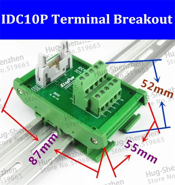 High Quality 10P to terminal PLC to terminal IDC10P terminal breakout with bracket shell for C45 Din Rail----5pcs/lot
High Quality 10P to terminal PLC to terminal IDC10P terminal breakout with bracket shell for C45 Din Rail----5pcs/lot
