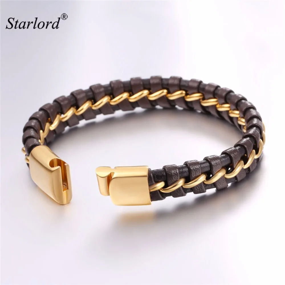 Starlord Braided Leather Bracelet For Men 21CM Genuine Leather&Stainless Steel Magnetic Buckle Fashion Wristband For Men GH2659
Starlord Braided Leather Bracelet For Men 21CM Genuine Leather&Stainless Steel Magnetic Buckle Fashion Wristband For Men GH2659