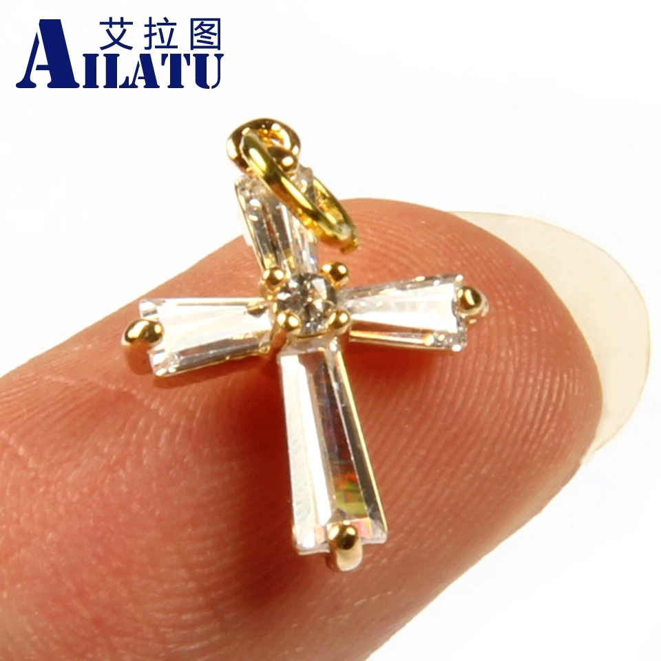 Ailatu Free Shipping 10pcs/lot Micro Pave Clear Cubic Zirconia Cross Pendant for Necklace Jewelry 
Ailatu Free Shipping 10pcs/lot Micro Pave Clear Cubic Zirconia Cross Pendant for Necklace Jewelry