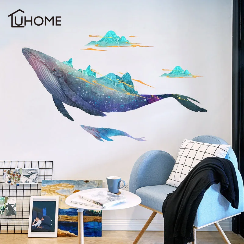 Creative Large Starry Sky Whale Wall Stickers Sea Animal Sticker Modern Home Living Room Bedroom Mural Art Decoration Watercolor
Creative Large Starry Sky Whale Wall Stickers Sea Animal Sticker Modern Home Living Room Bedroom Mural Art Decoration Watercolor