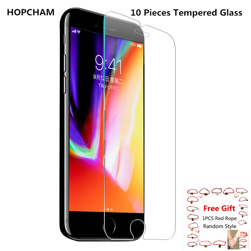10 шт. 0 33 мм 9H 2.5D Закаленное стекло для iPhone 6 6S 5 Φ 5c SE 5s 7 8 Защитная пленка экрана iphone