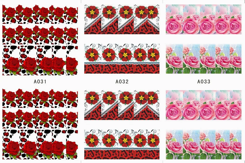 3 SHEETS / LOT Nail Art Water Transfers Stickers Nail Decals Stickers FRENCH SMILE FLOWER ROSE RED PINK A031-033
3 SHEETS / LOT Nail Art Water Transfers Stickers Nail Decals Stickers FRENCH SMILE FLOWER ROSE RED PINK A031-033