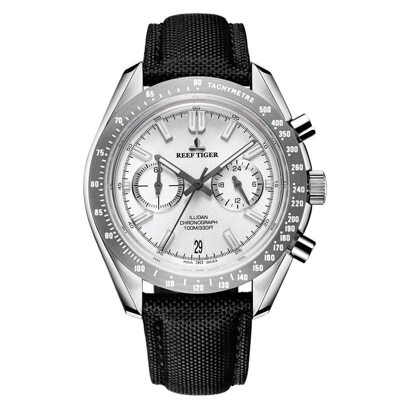 Relogio Masculino 2019 Reef Tiger/RT мужские спортивные часы телячья кожа светящийся хронограф