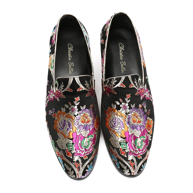 Christia Bella Wedding and Party Men Shoes Fashion Men's Flats Handmade Black Color Print Flower China Style Men Loafers Shoes
Christia Bella Wedding and Party Men Shoes Fashion Men's Flats Handmade Black Color Print Flower China Style Men Loafers Shoes