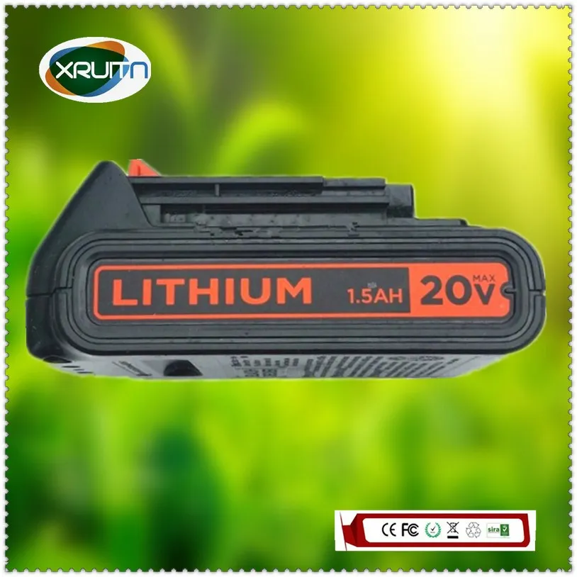 20V 1.5Ah 1500mah Li-Ion Battery for Black & Decker LBXR20 LB20 LBX20 ASL186K BDCDMT120 CHH2220 LD3K220 LPP120 LST120
20V 1.5Ah 1500mah Li-Ion Battery for Black & Decker LBXR20 LB20 LBX20 ASL186K BDCDMT120 CHH2220 LD3K220 LPP120 LST120