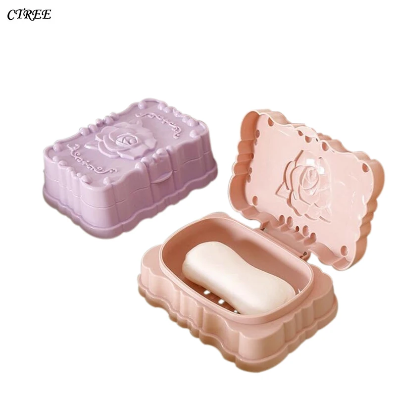 CTREE New Rose carved Portable Soap Dish Box Case Holder Wash Dust-proof Shower Home Bathroom Accessories Set Dish 4 Color C24
CTREE New Rose carved Portable Soap Dish Box Case Holder Wash Dust-proof Shower Home Bathroom Accessories Set Dish 4 Color C24
