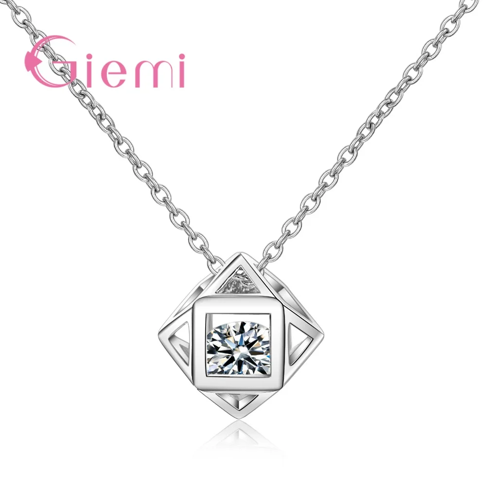 Korean Style 925 Sterling Silver Women Necklaces Gift Square Love Cubic Zircon Pandant Necklaces Wedding Jewelry
Korean Style 925 Sterling Silver Women Necklaces Gift Square Love Cubic Zircon Pandant Necklaces Wedding Jewelry