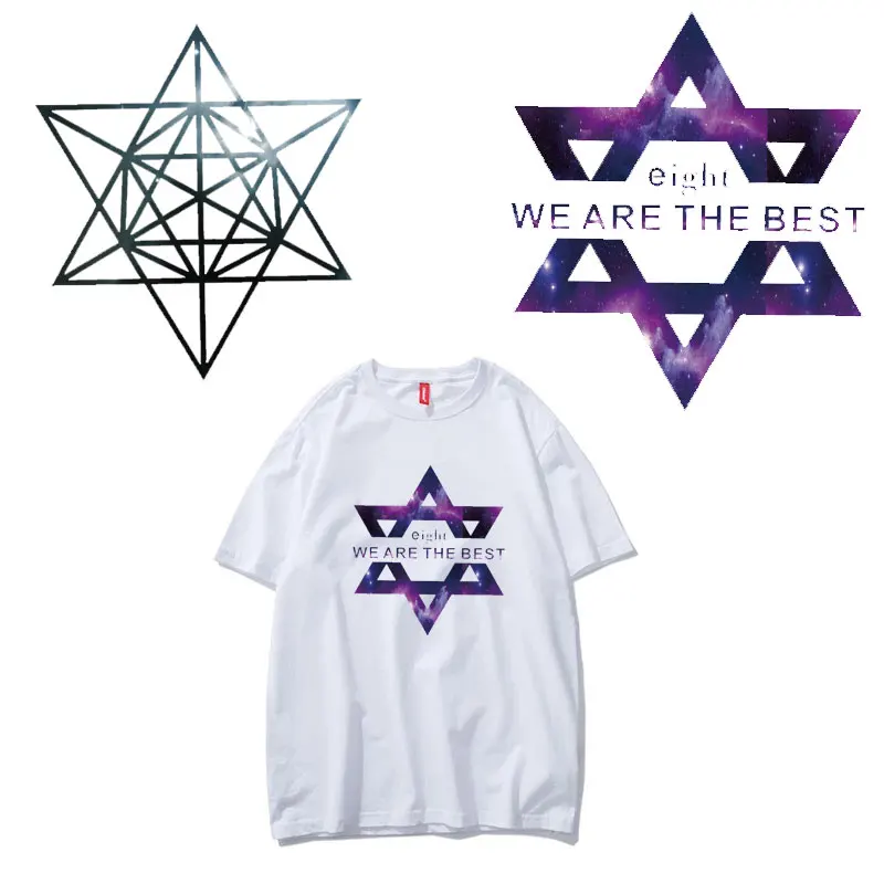 Starry Sky Cartoon Pentagram for Clothes Patch Clothing Applications Vinyl DIY T-shirt Heat Transfer Appliques Sticker Printing
Starry Sky Cartoon Pentagram for Clothes Patch Clothing Applications Vinyl DIY T-shirt Heat Transfer Appliques Sticker Printing