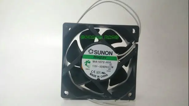 SUNON MA1072-HVL GN 115V-50/60HZ 3,7 W 70*70*25 мм 7 см, 2 шт/комплект-провода Вентилятор охлаждения
SUNON MA1072-HVL GN 115V-50/60HZ 3,7 W 70*70*25 мм 7 см, 2 шт/комплект-провода Вентилятор охлаждения