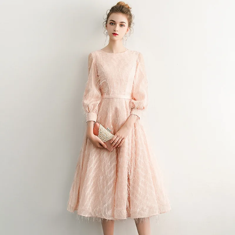 Sweet Pink Off The Shoulder Lace Bridesmaid Dresses Tea Length A-line Vestidos De Festa With Sleeve Wedding Prom Party Gowns
Sweet Pink Off The Shoulder Lace Bridesmaid Dresses Tea Length A-line Vestidos De Festa With Sleeve Wedding Prom Party Gowns