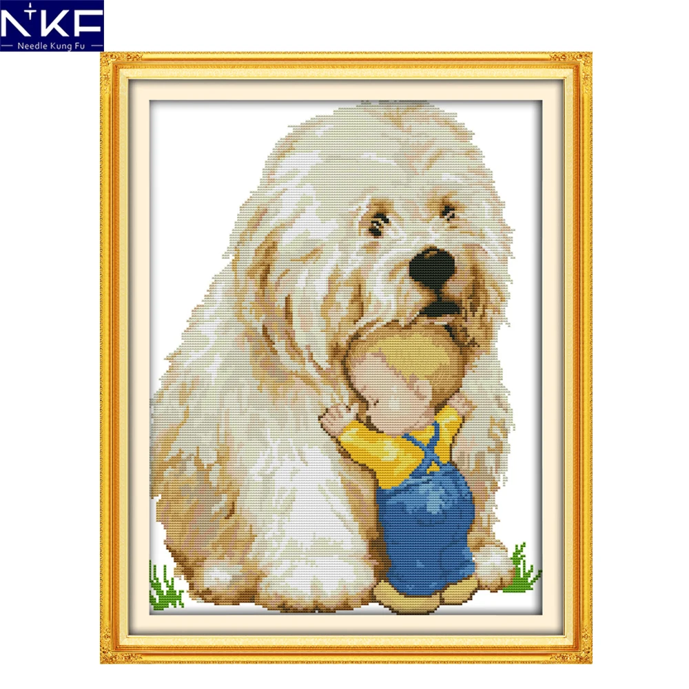NKF Dog and Baby Cross Stitch Home Decor Handmade Craft Painting Counted Stamped Embroidery Kit Chinese Cross Stitch Set for Kid
NKF Dog and Baby Cross Stitch Home Decor Handmade Craft Painting Counted Stamped Embroidery Kit Chinese Cross Stitch Set for Kid