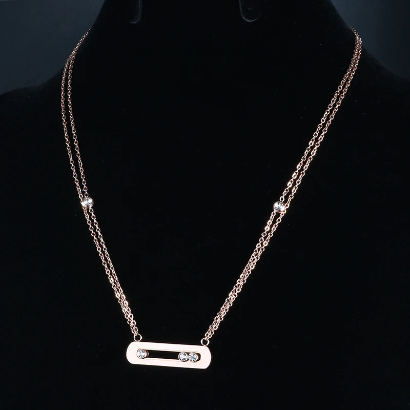 Luxury Minimalist Rectangle Zircon Necklaces Pendant Adjustable Stainless Steel Choker Necklaces Gold Silver Titanium Jewelry
Luxury Minimalist Rectangle Zircon Necklaces Pendant Adjustable Stainless Steel Choker Necklaces Gold Silver Titanium Jewelry