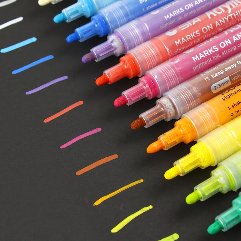 STA 14Colors Acrylic Paint Marker Sketch Stationery Set For DIY Manga Drawing Marker Pen School Student Painter Supplies
STA 14Colors Acrylic Paint Marker Sketch Stationery Set For DIY Manga Drawing Marker Pen School Student Painter Supplies