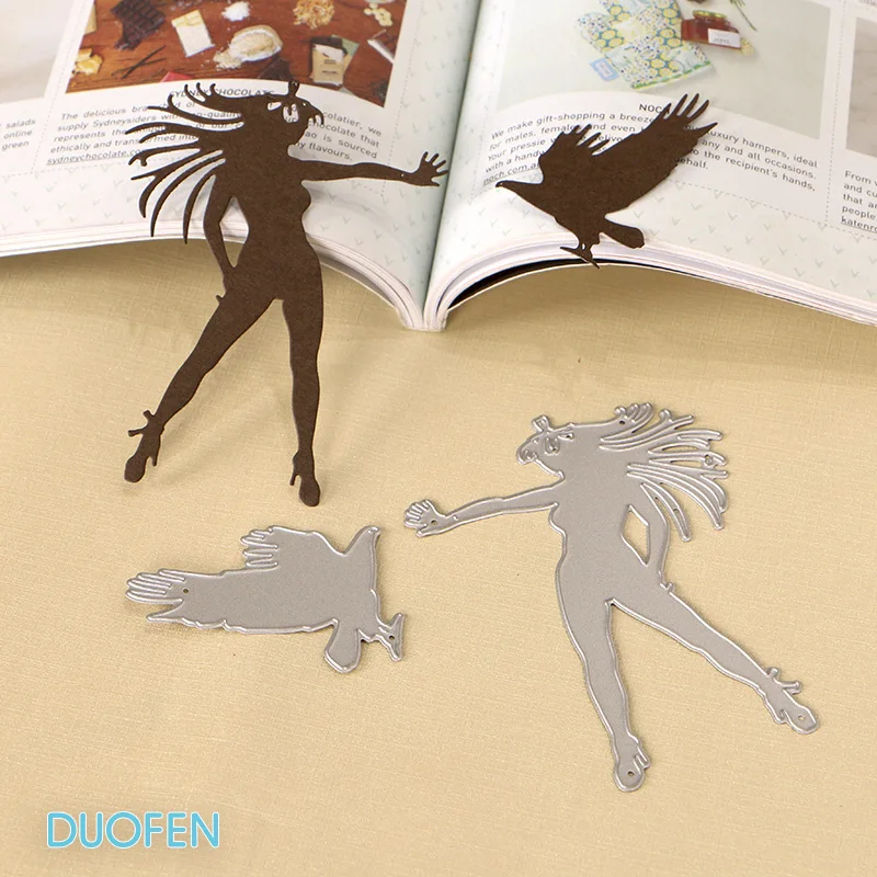 DUOFEN CUTTING DIES 130270 Eagle trainer girl 2 pcs set stencil for DIY papercraft projects Scrapbook Paper Album greeting
DUOFEN CUTTING DIES 130270 Eagle trainer girl 2 pcs set stencil for DIY papercraft projects Scrapbook Paper Album greeting