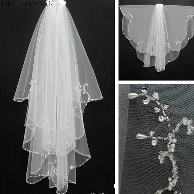 Beaded Edge Wedding Veils Cheap 2021 Comb Two Layer Tulle Sequins Beads Bridal Veil White Ivory Wedding Accessories
Beaded Edge Wedding Veils Cheap 2021 Comb Two Layer Tulle Sequins Beads Bridal Veil White Ivory Wedding Accessories