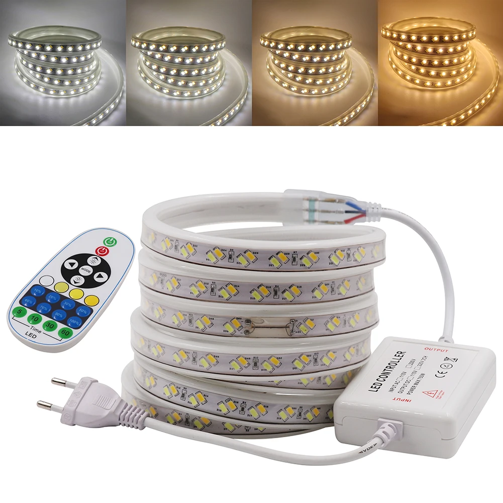 Color Temperature led strip 220V SMD 5730 IP68 Waterproof Flexible CT Led Tape 120Leds/m High Bright with CT Remote Controller
Color Temperature led strip 220V SMD 5730 IP68 Waterproof Flexible CT Led Tape 120Leds/m High Bright with CT Remote Controller