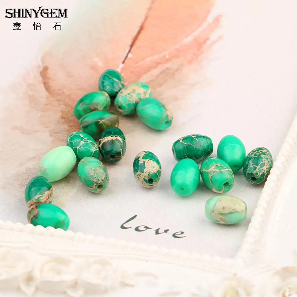 ShinyGem 2020 Natural Stone Green Jaspers Rice Beads 6*9mm Oval Sea Sediment Pattern For Fine Jewelry Making Wholesale 20pcs/Lot
ShinyGem 2020 Natural Stone Green Jaspers Rice Beads 6*9mm Oval Sea Sediment Pattern For Fine Jewelry Making Wholesale 20pcs/Lot