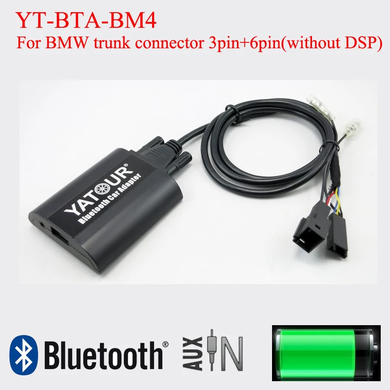 Автомобильный аудио bluetooth-адаптер Yatour разъем для багажника BMW 3pin + 6pin radio |