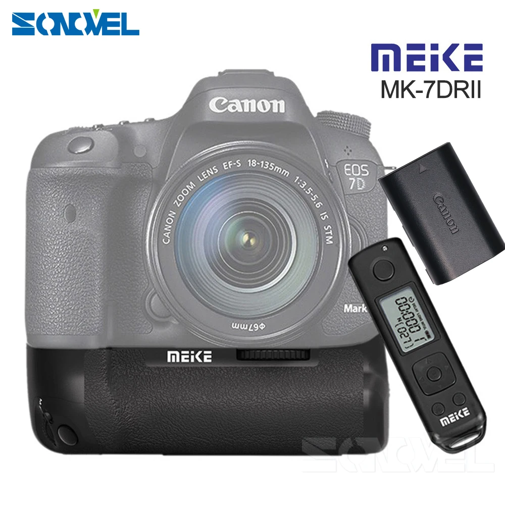 Meike MK-7D II Pro Wireless Remote Control Vertical Battery Grip with LP-E6 Battery for Canon EOS 7D MARK II Camera as BG-E16
Meike MK-7D II Pro Wireless Remote Control Vertical Battery Grip with LP-E6 Battery for Canon EOS 7D MARK II Camera as BG-E16