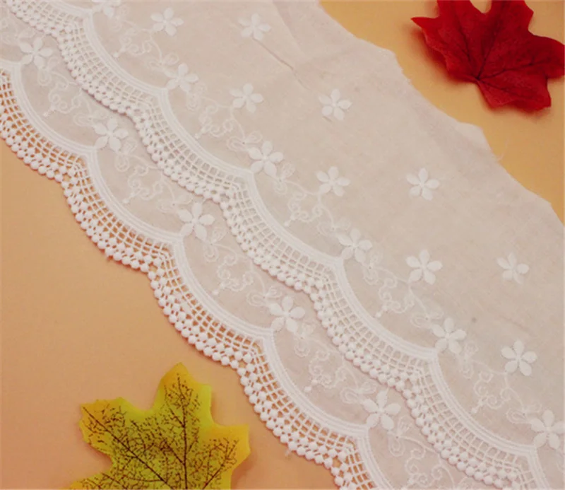 15Yards High Quality 15cm Width Off White Cotton Lace Cloth Trim Embroidered Cotton Lace Fabric
15Yards High Quality 15cm Width Off White Cotton Lace Cloth Trim Embroidered Cotton Lace Fabric