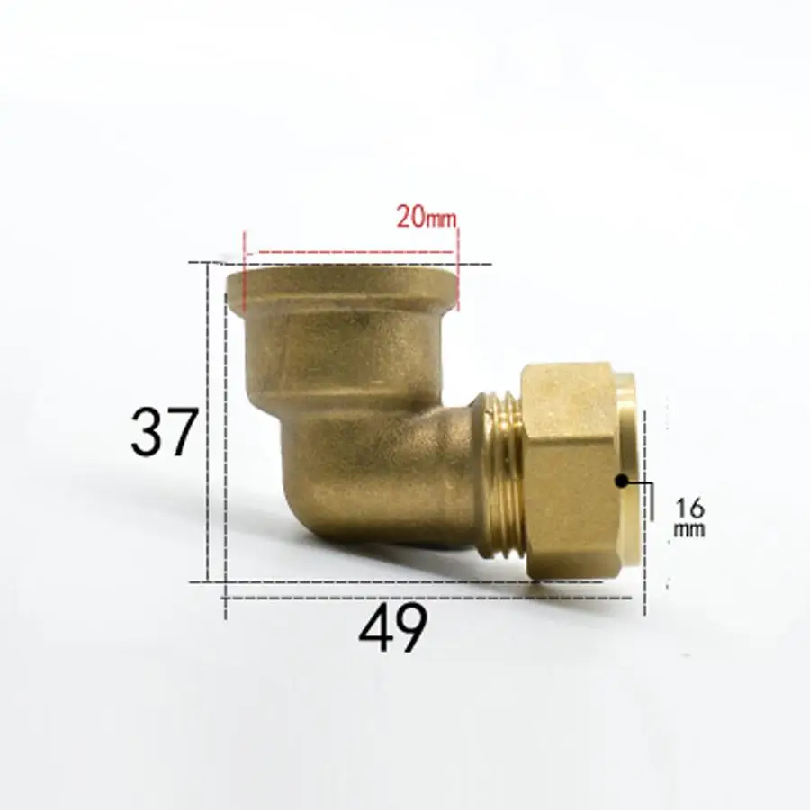Fit Tube OD 16mm x 1/2" BSP Female Brass Elbow Compression Fitting Union Connector Water Gas Fuel
Fit Tube OD 16mm x 1/2" BSP Female Brass Elbow Compression Fitting Union Connector Water Gas Fuel