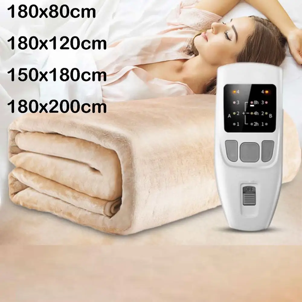 High Grade Warm Heater Velvet Electric Heating Blanket 4 Gear Temperature Timing Controller Room Electric Blanket Pad Mat
High Grade Warm Heater Velvet Electric Heating Blanket 4 Gear Temperature Timing Controller Room Electric Blanket Pad Mat