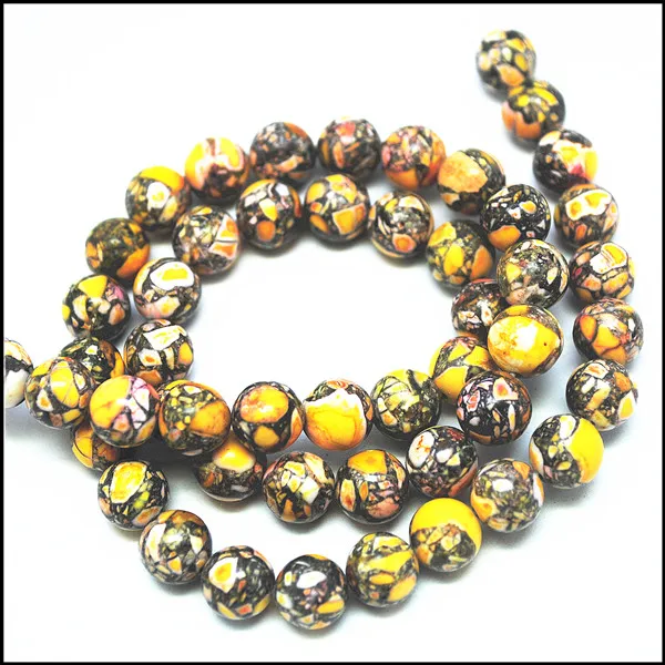 48pcs yellow turquoisee stone round ball shape howlite stone beads accessories for men's bracelet making findings fittings 8mm
48pcs yellow turquoisee stone round ball shape howlite stone beads accessories for men's bracelet making findings fittings 8mm