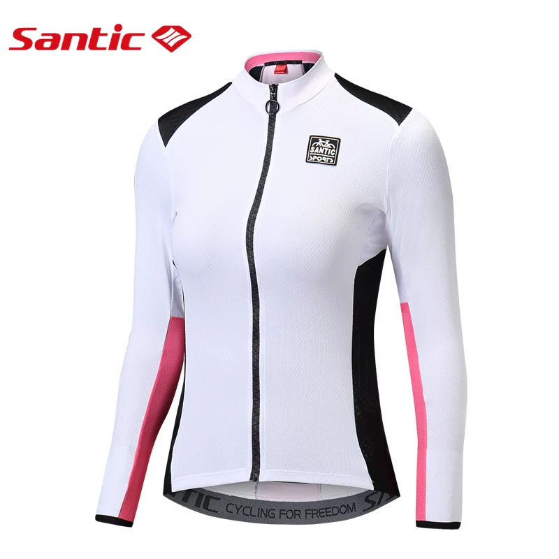 Santic женские майки для велоспорта с длинным рукавом Pro Fit дорожный велосипед MTB Топ