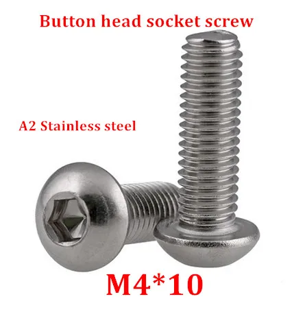 100pcs/lot M4*10 Bolt A2-70 ISO7380 Button Head Socket Screw/Bolt SUS304 Stainless Steel M4X10mm
100pcs/lot M4*10 Bolt A2-70 ISO7380 Button Head Socket Screw/Bolt SUS304 Stainless Steel M4X10mm