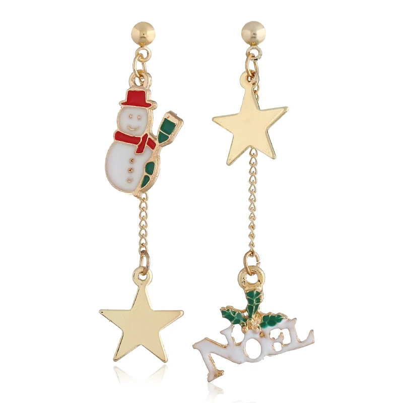 XEDZ Hot Creative Christmas Ornaments Stylish Christmas SnowmanTree Pentagram Letter Asymmetric Earring Pendant jewelry for gift
XEDZ Hot Creative Christmas Ornaments Stylish Christmas SnowmanTree Pentagram Letter Asymmetric Earring Pendant jewelry for gift
