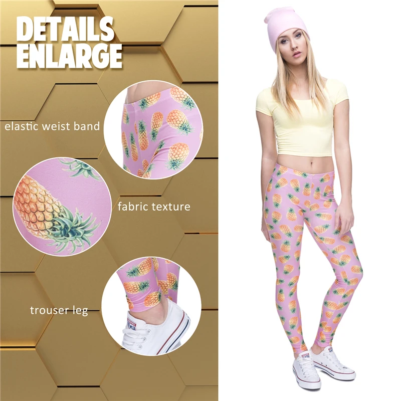 2019 Pineapples Pink Print Women Leggings Fitness Breathable Perspiration Quick Drying Leggins High Elasticity Trouser Pants
2019 Pineapples Pink Print Women Leggings Fitness Breathable Perspiration Quick Drying Leggins High Elasticity Trouser Pants