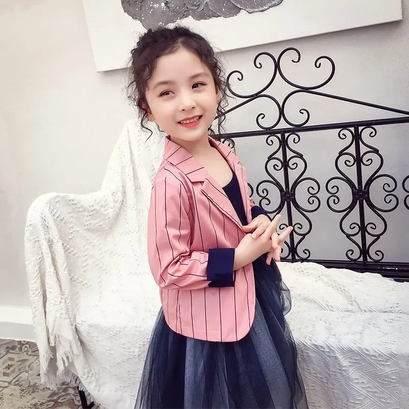Girls' Blazers Western Princess Coats Children's Spring 2019 New Child Wear Korean Kids Little Girls' Jacket Pink Striped Baby
Girls' Blazers Western Princess Coats Children's Spring 2019 New Child Wear Korean Kids Little Girls' Jacket Pink Striped Baby