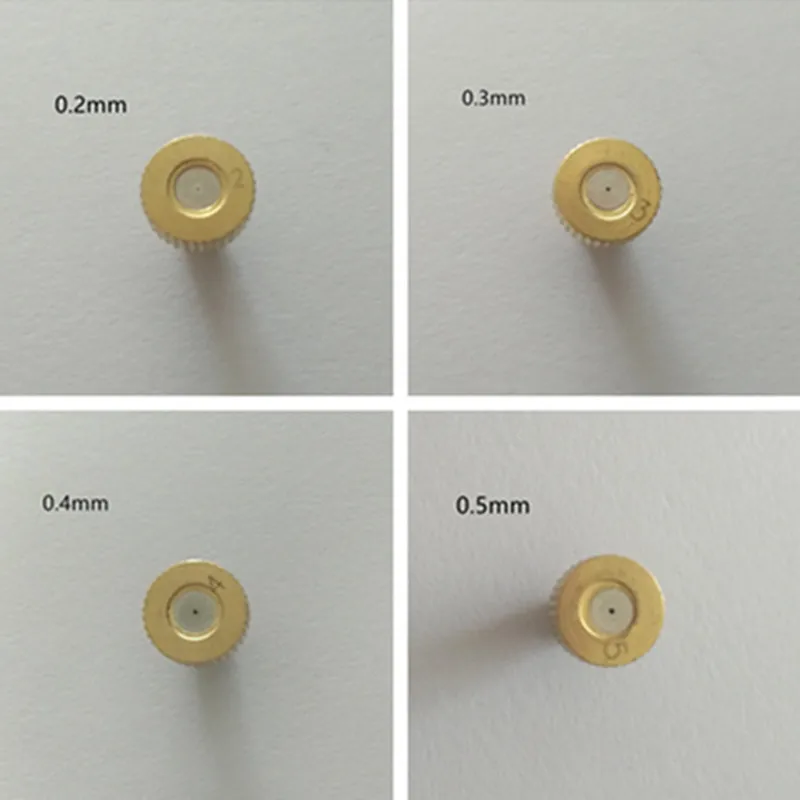 E014 20pcs Threaded 0.2mm-0.5mm Brass Low Pressure Misting Fog Nozzle Misting Fogging Spray Sprinkler Head
E014 20pcs Threaded 0.2mm-0.5mm Brass Low Pressure Misting Fog Nozzle Misting Fogging Spray Sprinkler Head