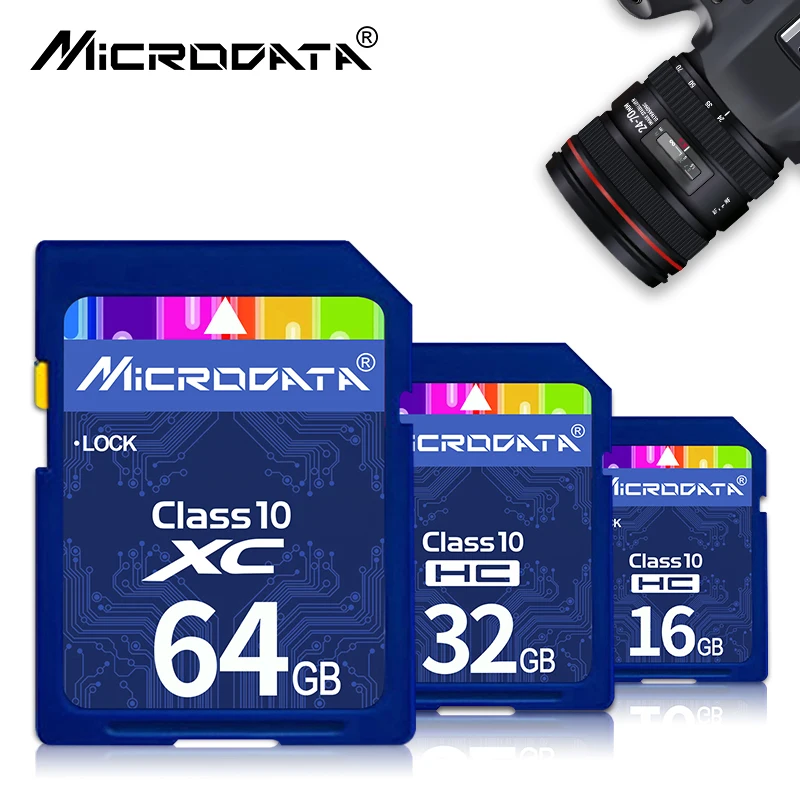 Фото Горячая продажа SD карта памяти 32 ГБ 16 8 SDHC 64 Гб SDXC флэш для цифровой камеры