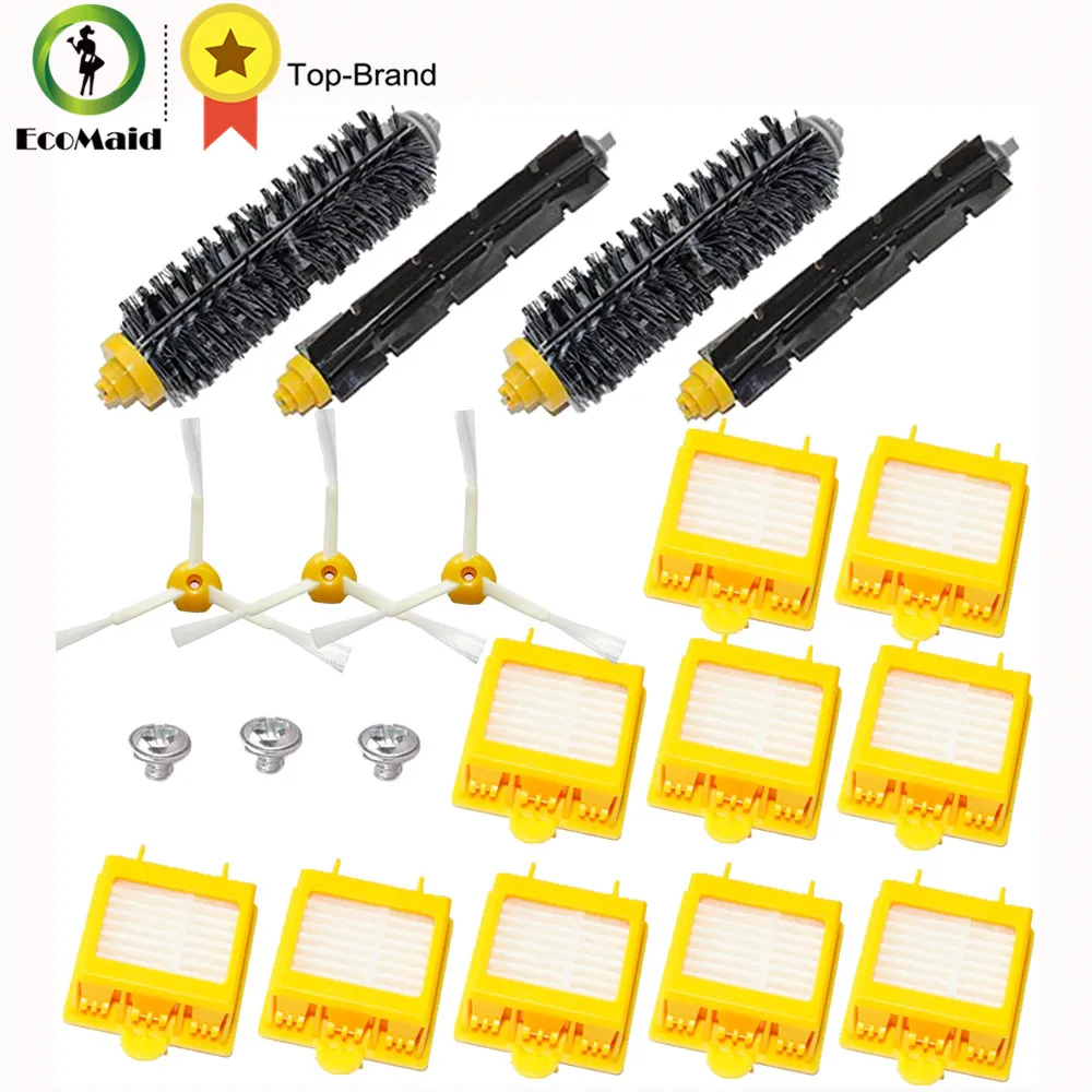 Replacement Part Kit for Roomba Bristle Brush Flexbile Beater Side Brush Hepa Filter for Irobot Roomba 700 Series Vacuum Cleaner
Replacement Part Kit for Roomba Bristle Brush Flexbile Beater Side Brush Hepa Filter for Irobot Roomba 700 Series Vacuum Cleaner
