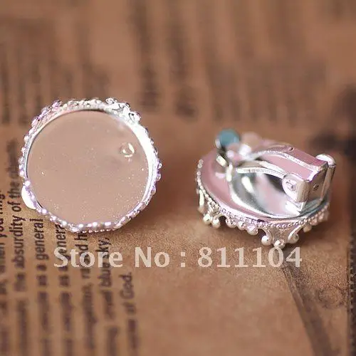 Free Ship! 15mm Silver Plated Copper Blank Crown Tray Base Stud Clip Earrings 4 Diy Resin Cameo Cabs Jewelry Settings Wholesale
Free Ship! 15mm Silver Plated Copper Blank Crown Tray Base Stud Clip Earrings 4 Diy Resin Cameo Cabs Jewelry Settings Wholesale