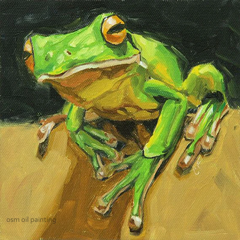 Painter Handmade Animal Frog Oil Painting on Canvas Hand-painted Frog Painting for Wall Decor Funny Animal Frog Oil Painting
Painter Handmade Animal Frog Oil Painting on Canvas Hand-painted Frog Painting for Wall Decor Funny Animal Frog Oil Painting
