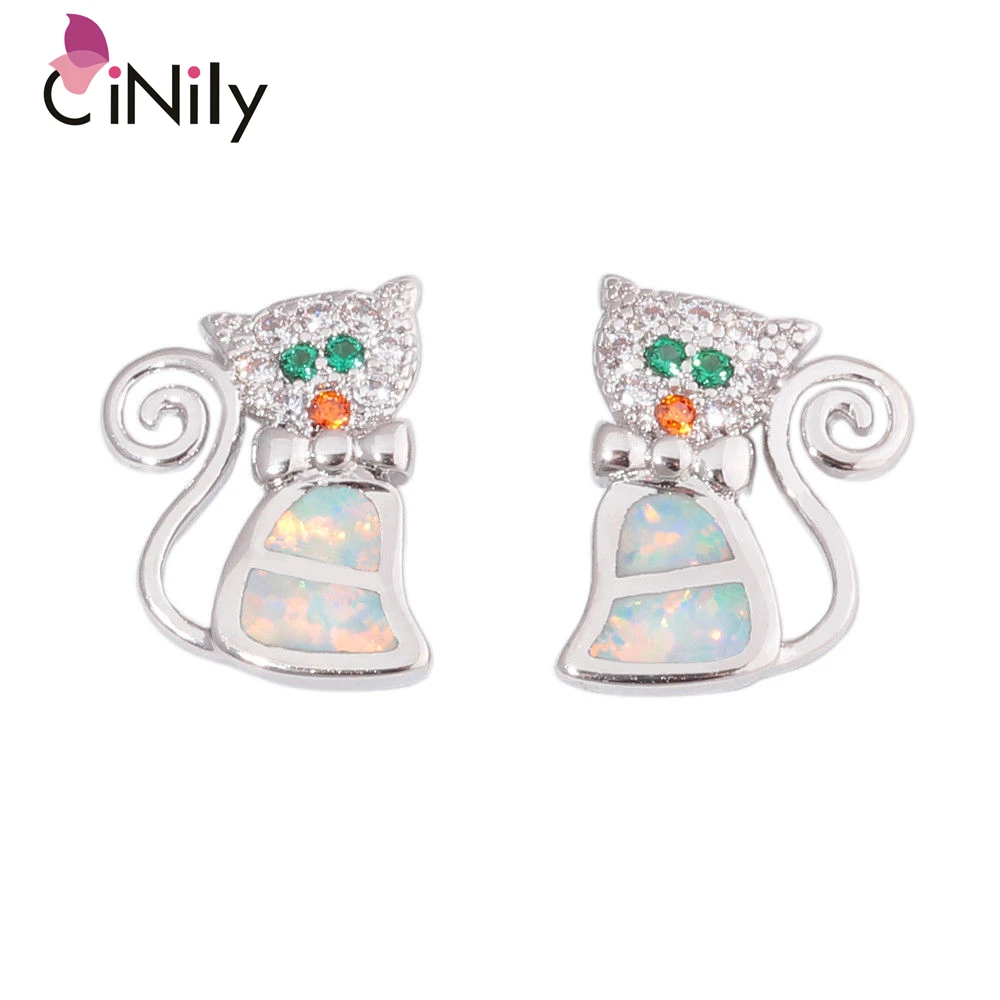 CiNily Created White Fire Opal Multicolor Gems Silver Plated Wholesale for Women Jewelry Engagement Earrings 11mm OH4568
CiNily Created White Fire Opal Multicolor Gems Silver Plated Wholesale for Women Jewelry Engagement Earrings 11mm OH4568