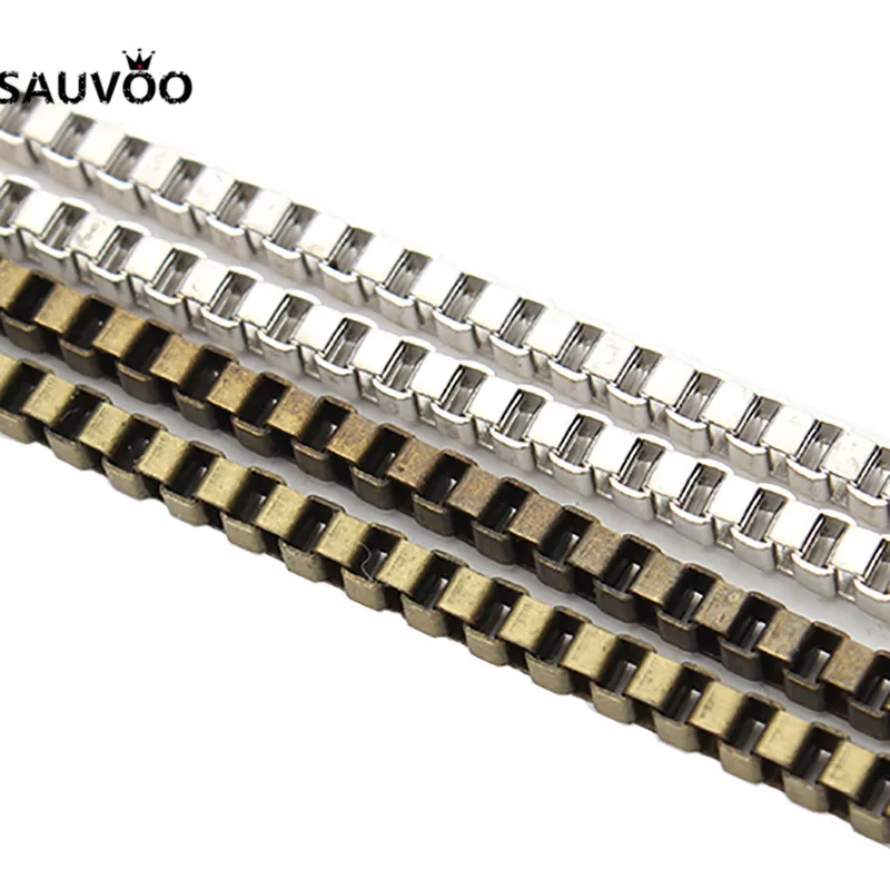SAUVOO 10 Meter/lot Antique Bronze Rhodium Color Wide 3.2/2.4mm Necklaces Bracelets Bulk Cahin DIY Jewelry Making Materials
SAUVOO 10 Meter/lot Antique Bronze Rhodium Color Wide 3.2/2.4mm Necklaces Bracelets Bulk Cahin DIY Jewelry Making Materials