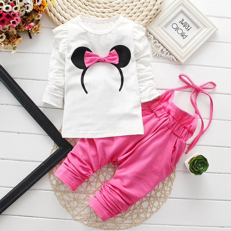 Baby Girl Spring Clothes Cartoon Headband Long Sleeved T-shirts Tops + Overalls 2PCS Infant Outfits Kids Bebes Jogging Suits
Baby Girl Spring Clothes Cartoon Headband Long Sleeved T-shirts Tops + Overalls 2PCS Infant Outfits Kids Bebes Jogging Suits