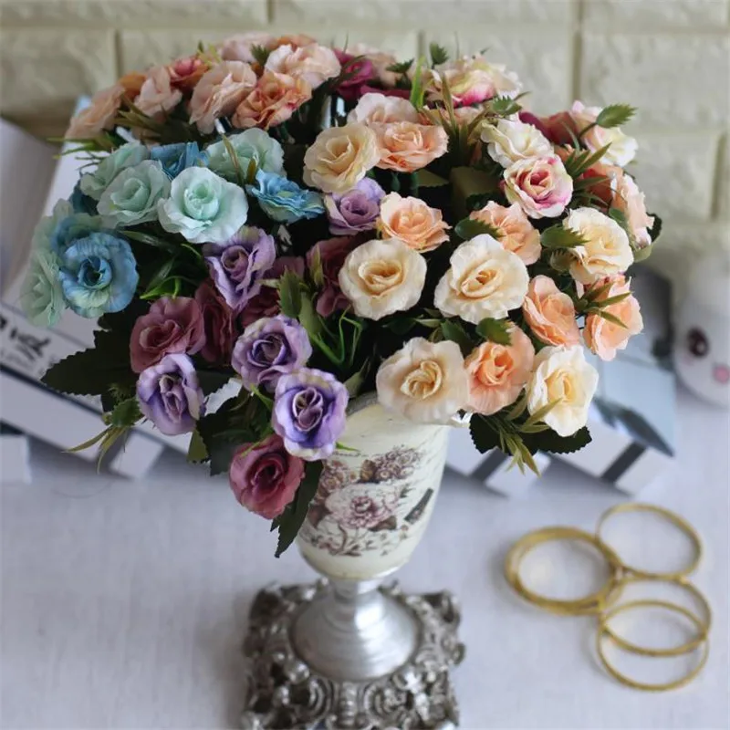 Fake Oil Painting Rose Bunch (6 stems/piece) Simulation Roses for Wedding Home Showcase Decorative Artificial Flowers
Fake Oil Painting Rose Bunch (6 stems/piece) Simulation Roses for Wedding Home Showcase Decorative Artificial Flowers