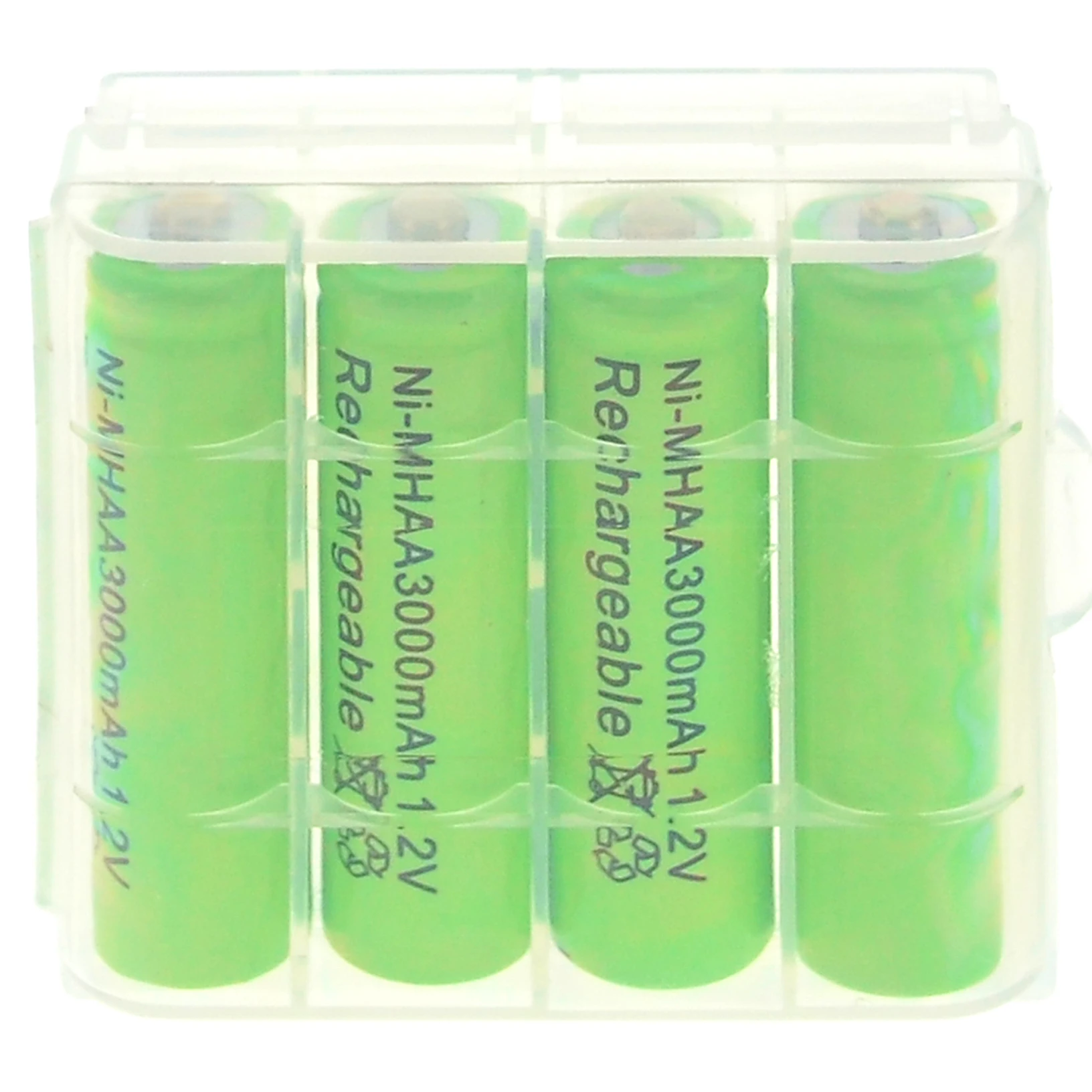 4/8/12psc AA 3000mAh 1 2 V аккумуляторная батарея Ni-MH зеленый цвет с Чехол | Электроника